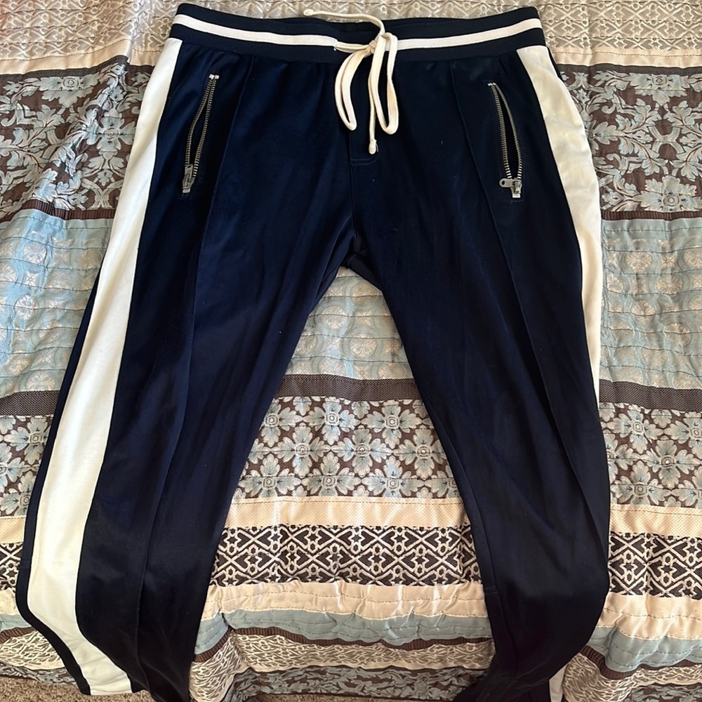 Mnml navy/ white track pants
